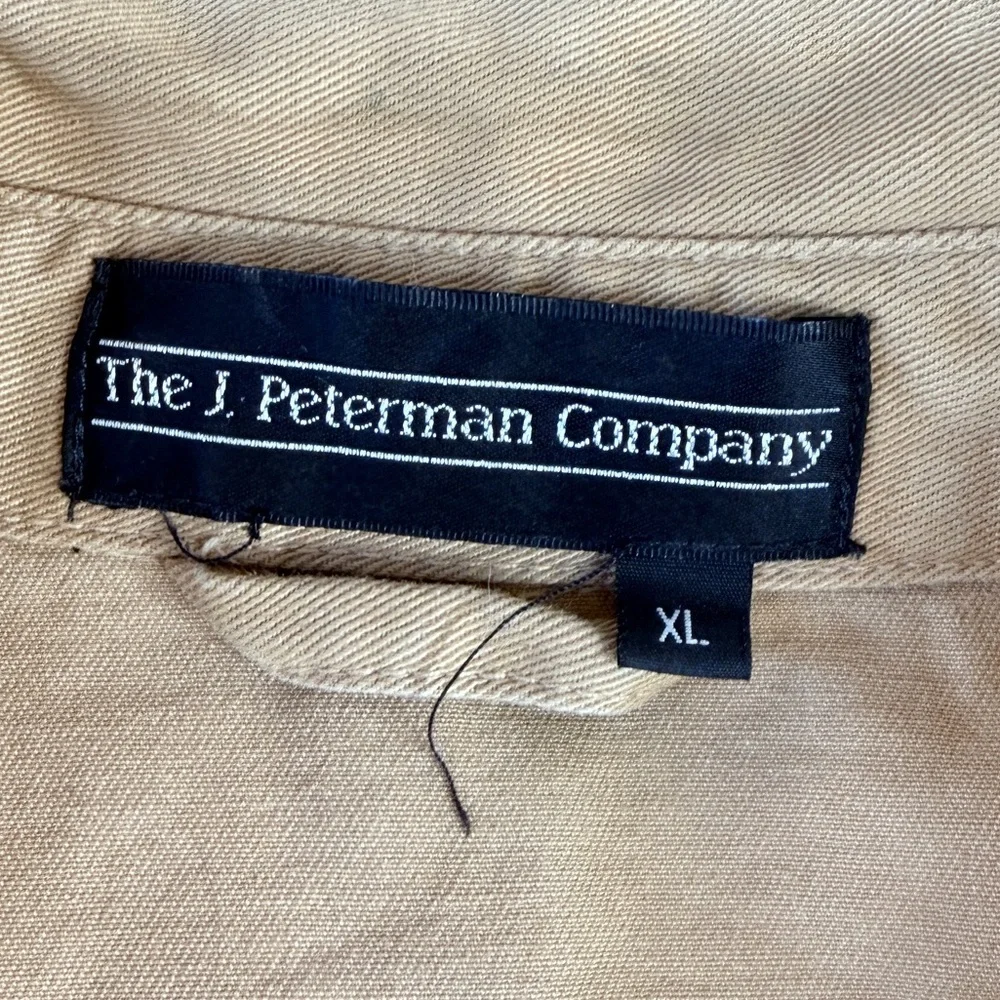 J. Peterman Safari Utility Field Travel Khaki Coat